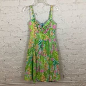 Lilly Pulitzer Tropical Palm Leaf Print Dress